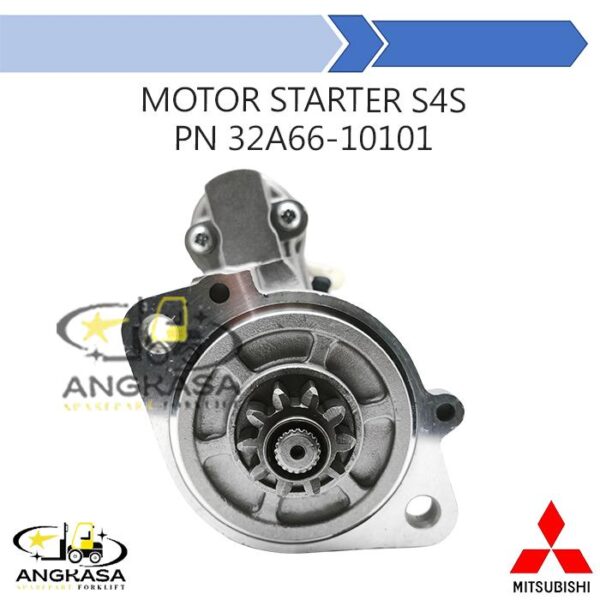 Motor Starter Forklift Mitsubishi S4S Part Number 32A66-10101 12V FD20,FD25,FD30,FD35