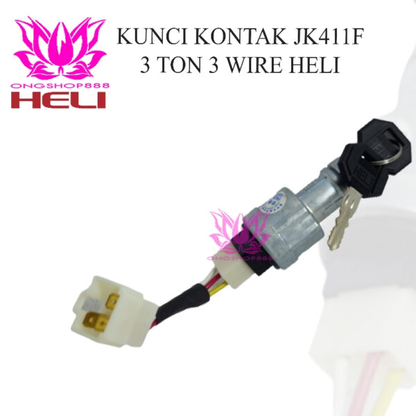 Kunci Kontak Forklift Ignition JK411F Tiga Kabel Heli 3 Ton 3 Wire