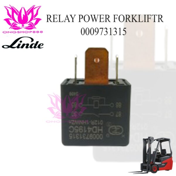Relay Power Forklift Linde 0009731315 – 12 V 70 A 4‑Pin Linde Forklift Seri 335‑03, 350‑03, 351‑03 Sparepart Forklift