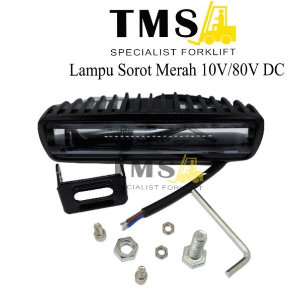 Lampu Sorot Merah 10V/80V DC Danger Lamp Red (panjang) Forklift