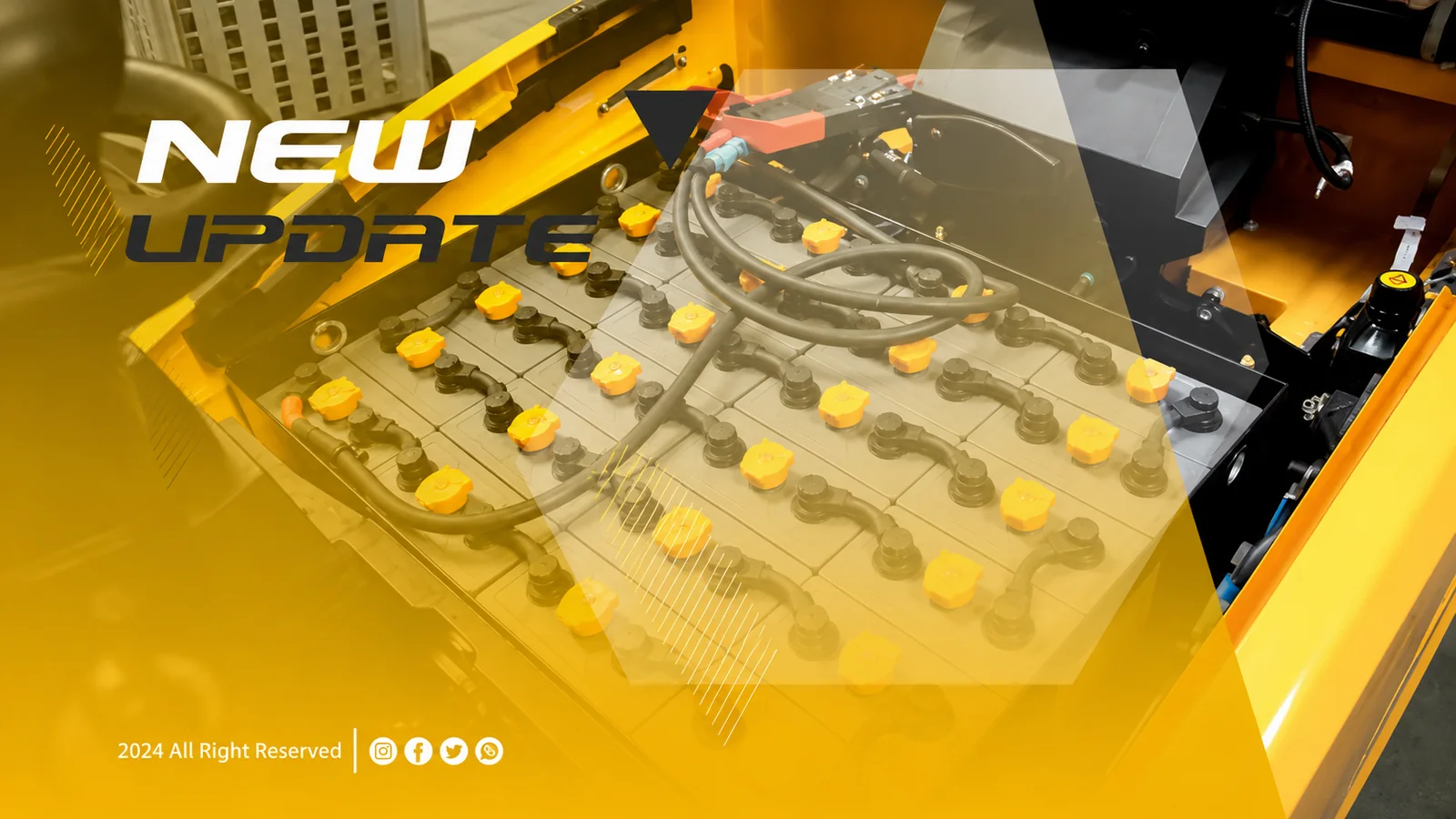 Terminal baterai forklift electric dari dekat