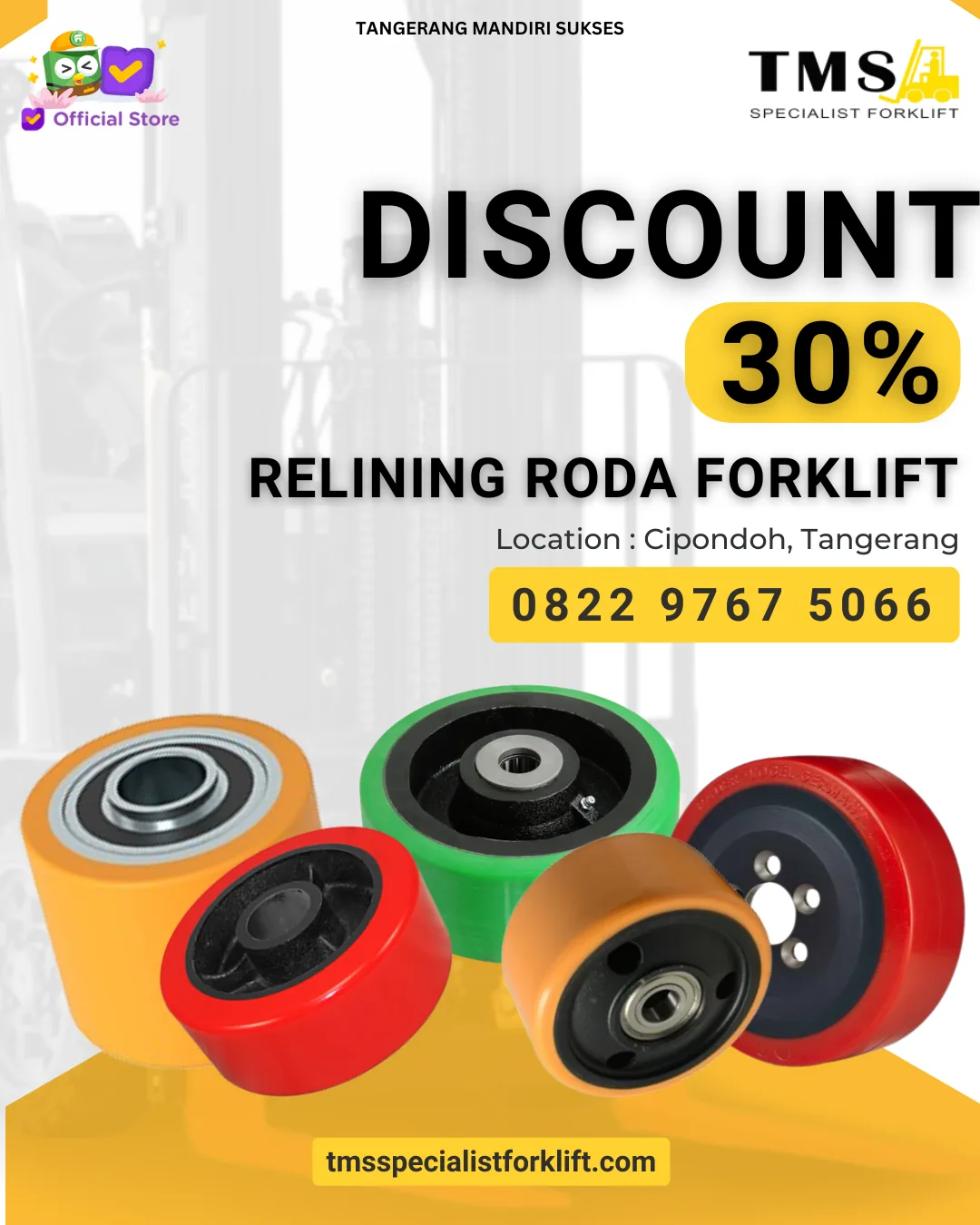 Relining Roda Forklift Reachtruck Pallet Mover Stacker