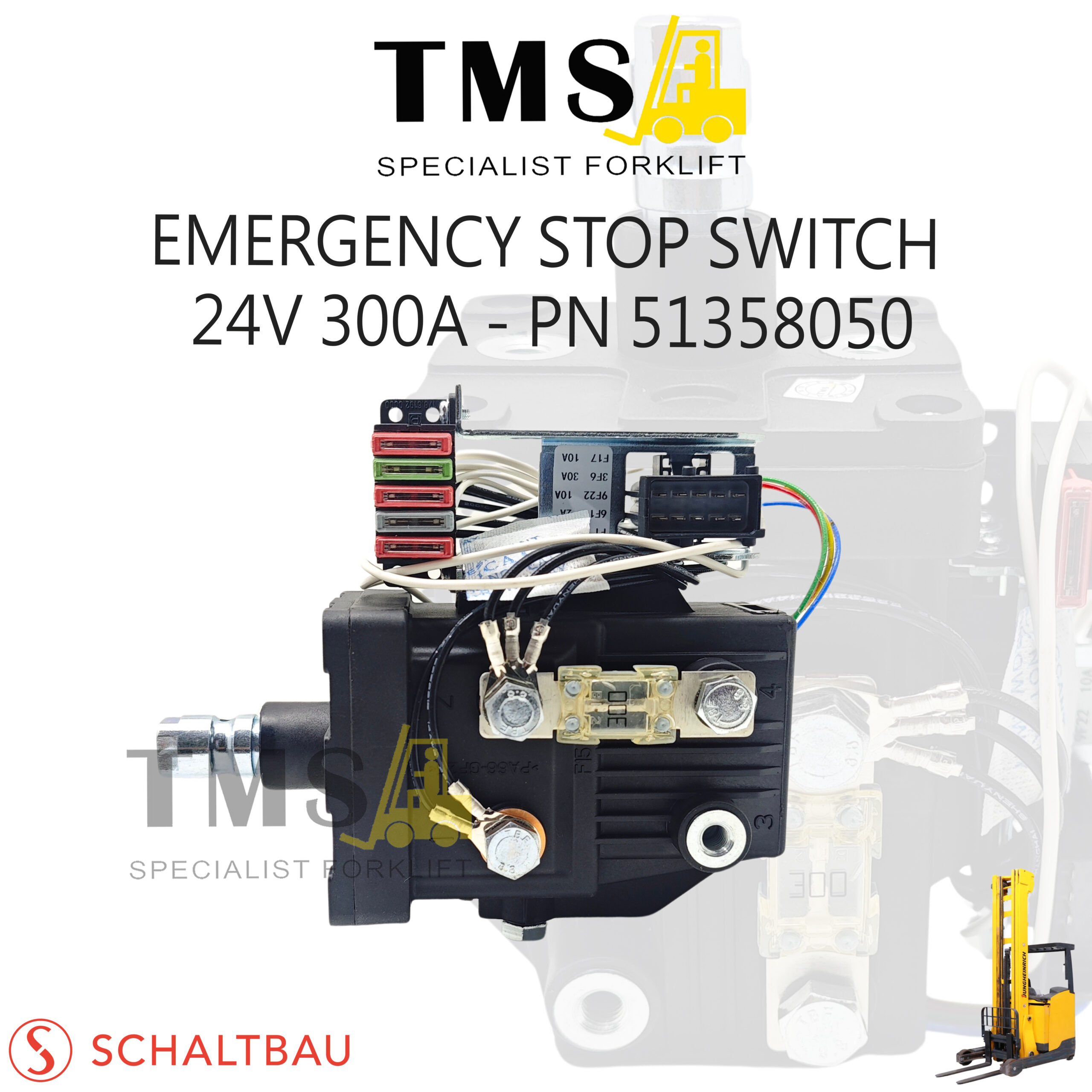 Emergency Stop Switch Part Number 51358050 24V 300A Schaltbau C130/180 for Forklift Jungheinrich