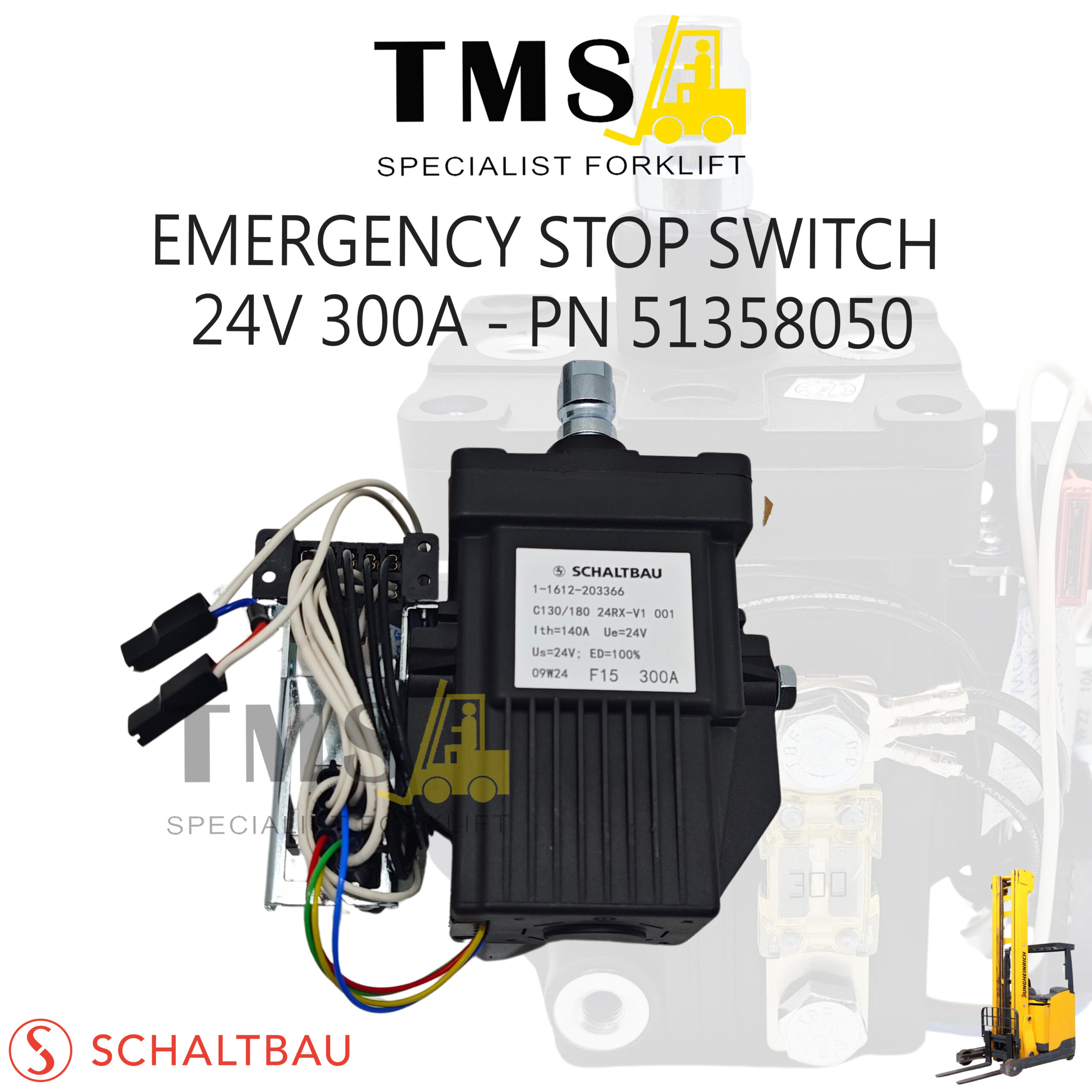 Emergency Stop Switch Part Number 51358050 24V 300A Schaltbau C130/180 for Forklift Jungheinrich - Gambar 3
