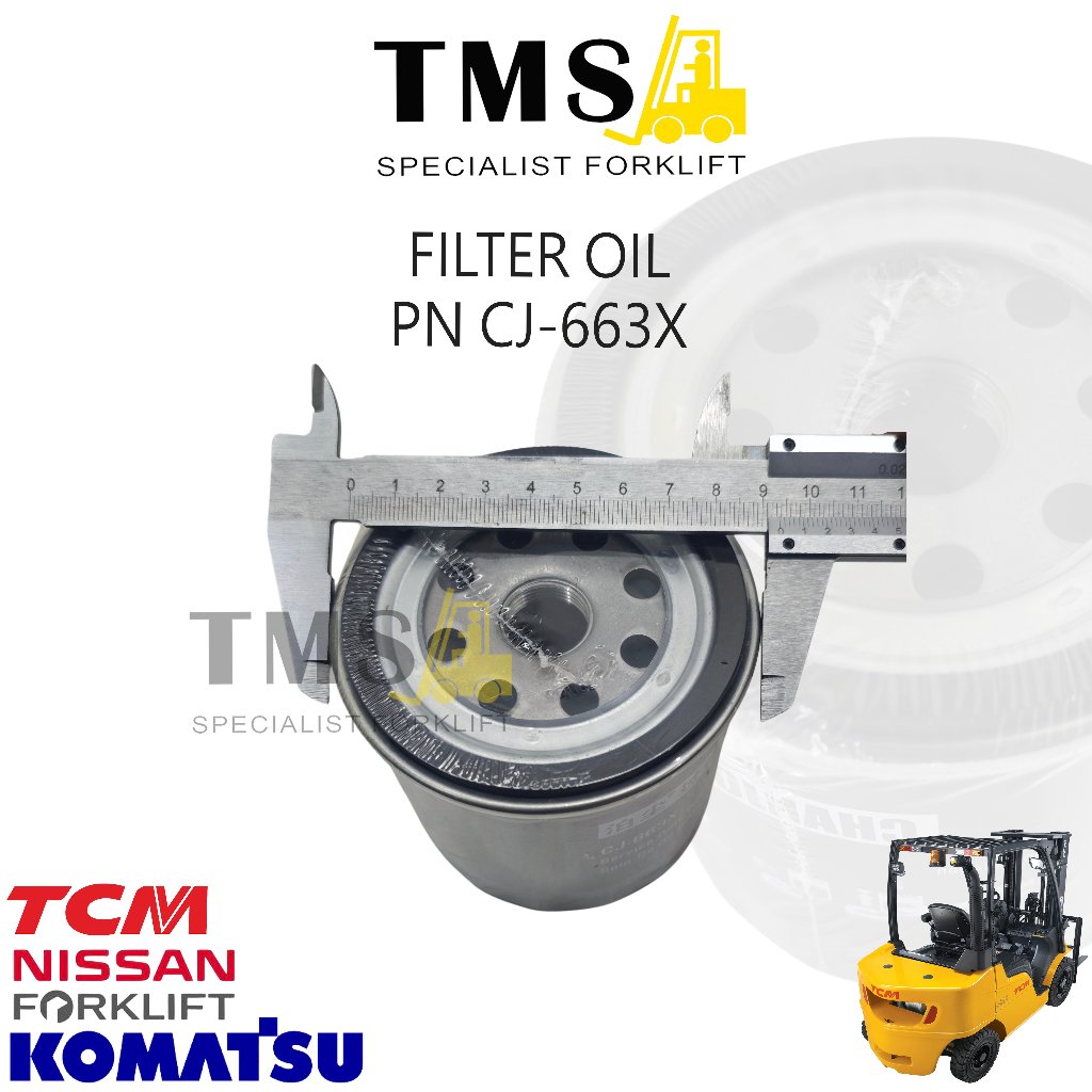 Filter Oil CJ-663X Forklift TCM Komatsu Isuzu C240 FD20 FD25 FD28 FD30 T6734