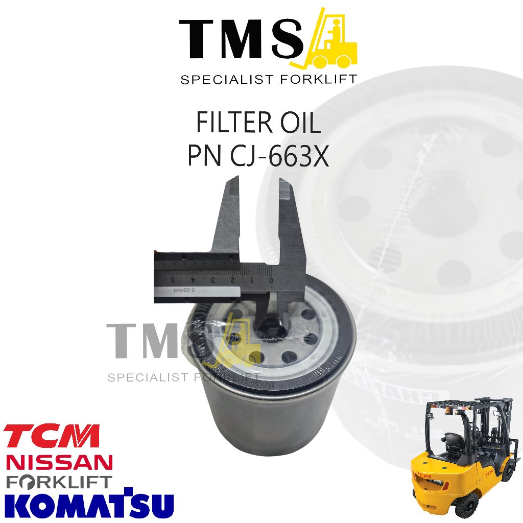 Filter Oil CJ-663X Forklift TCM Komatsu Isuzu C240 FD20 FD25 FD28 FD30 T6734