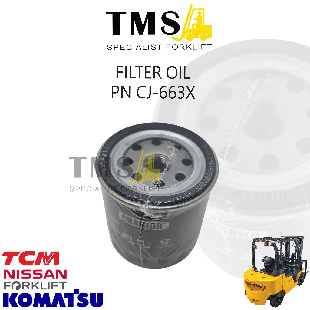 Filter Oil CJ-663X Forklift TCM Komatsu Isuzu C240 FD20 FD25 FD28 FD30 T6734