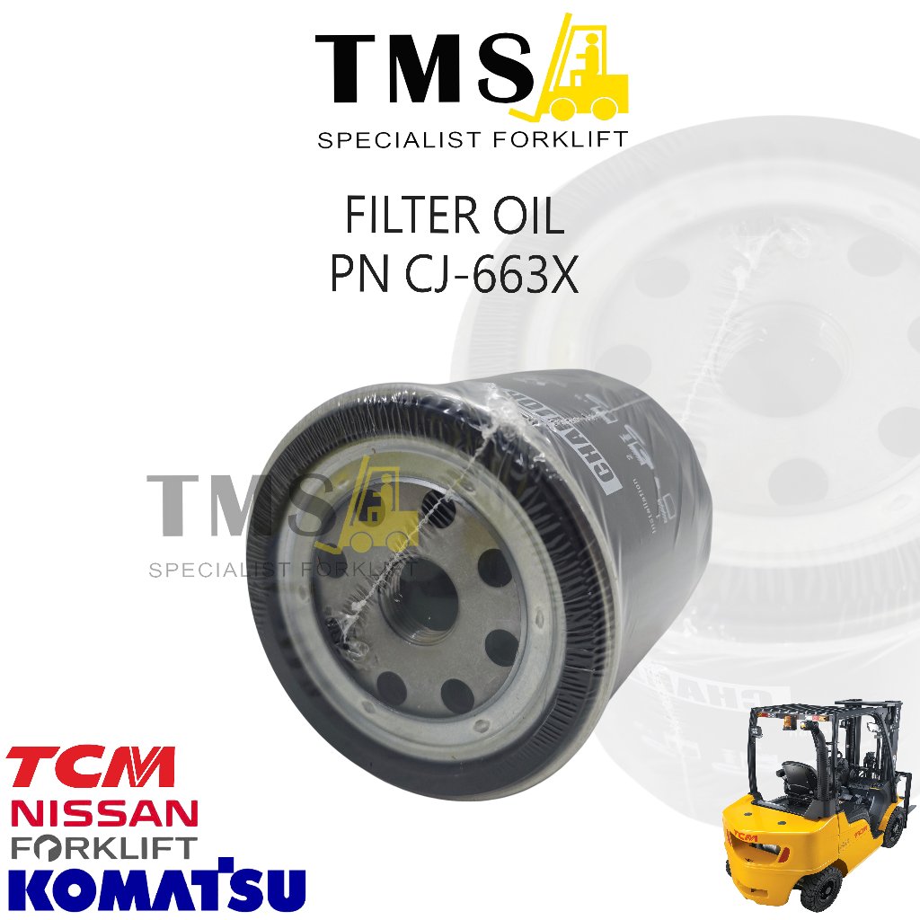 Filter Oil CJ-663X Forklift TCM Komatsu Isuzu C240 FD20 FD25 FD28 FD30 T6734
