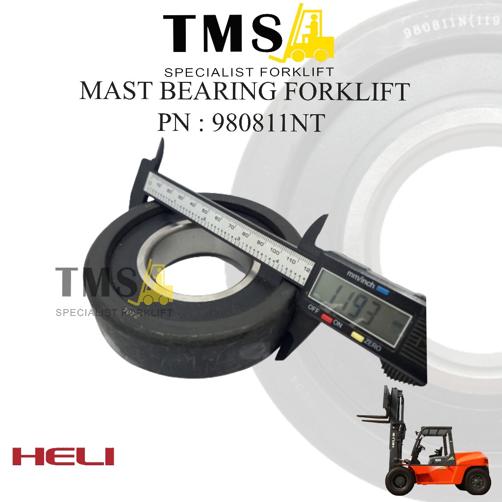 Mast Bearing 980811NT Forklift Heli 5-10 Ton Lonking 119.6x55x34mm - Gambar 3