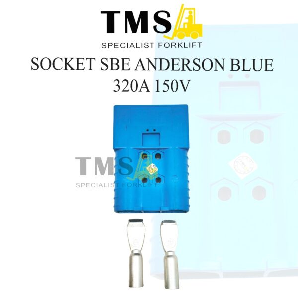Plug Colokan Battery Forklift Anderson Biru SBE320A 150V 320Amp Socket SBE 320 Blue