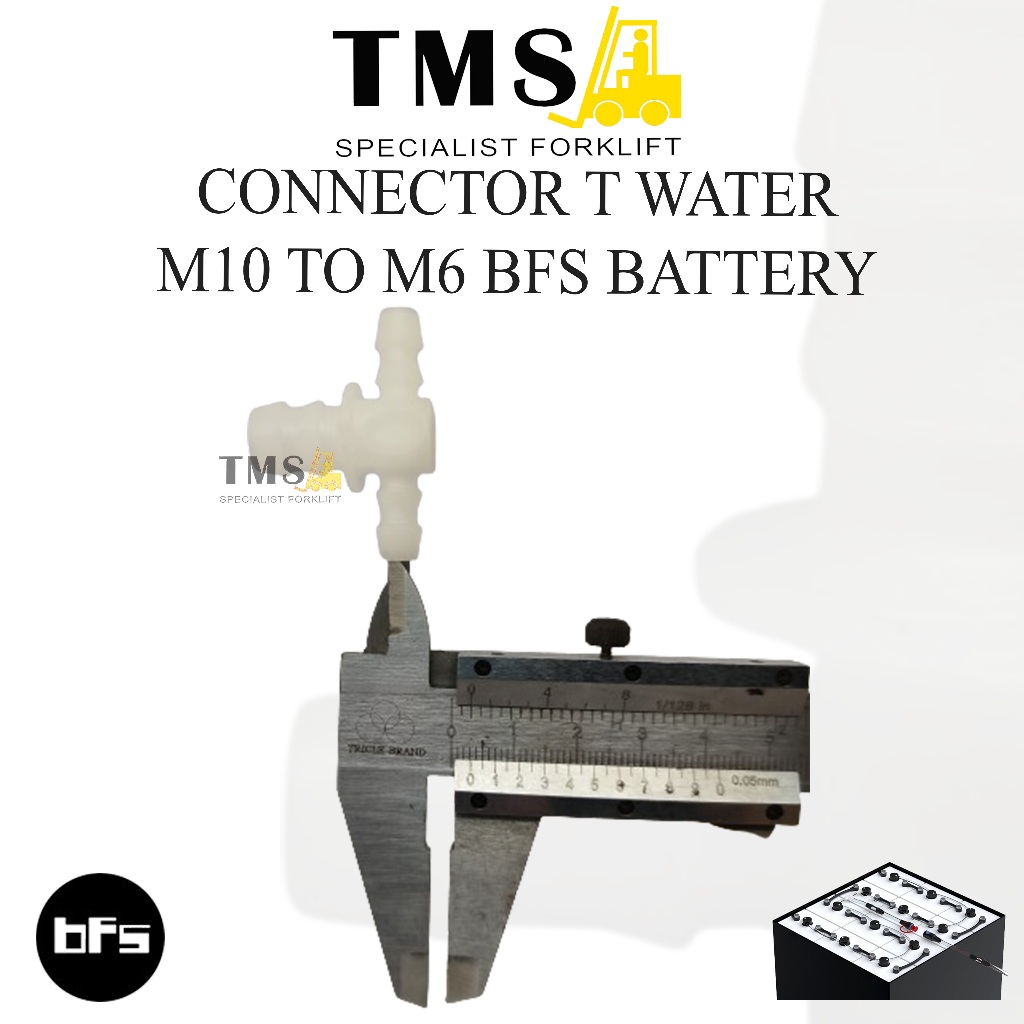 BFS Battery Forklift Sirkulasi Air AKI Connector T Water M10 to M6 Distribution Battery Forklift - Gambar 5