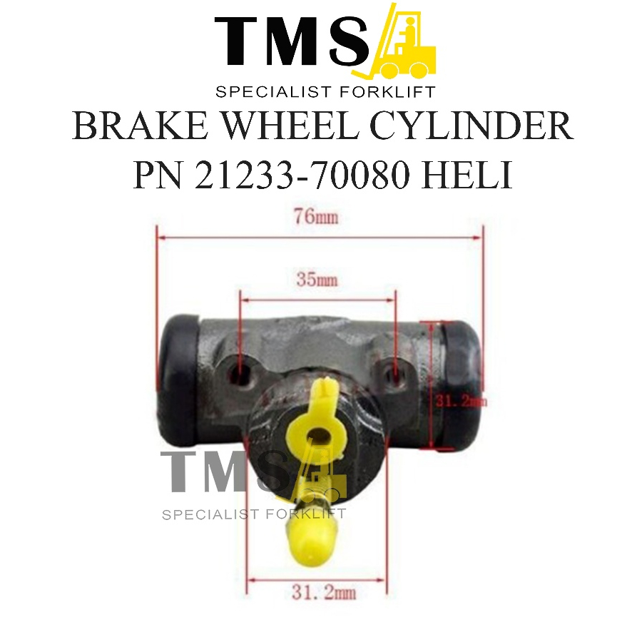 Brake Wheel Cylinder 21233-70080 Fit for Heli Hangcha 1-1.8T Master Rem - Gambar 5