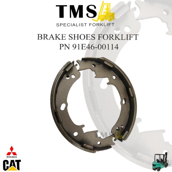 Kampas Rem Mitsubishi 91E46-00114 Forklift Brake Shoe FD20 FD30 LH Brake Forklift