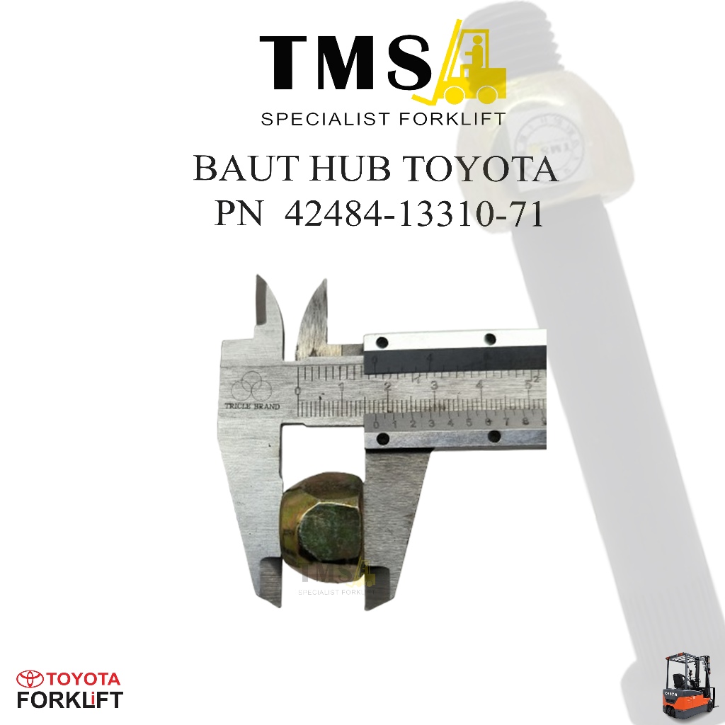 Baut Hub Bolt 42484-13310-71 Toyota Forklift 7FD10 - 7FD18 - Gambar 6