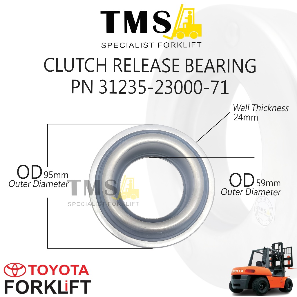Clutch Release bearing - Part Number 31235-23000-71 For Toyota Forklfit - Gambar 2