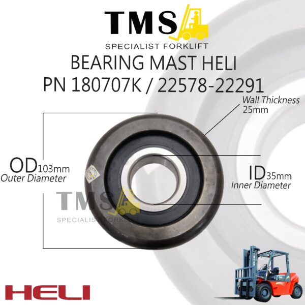 Bearing Mast 22578-22291 Side Roller HELI CPCD50-70 Ton 180707K