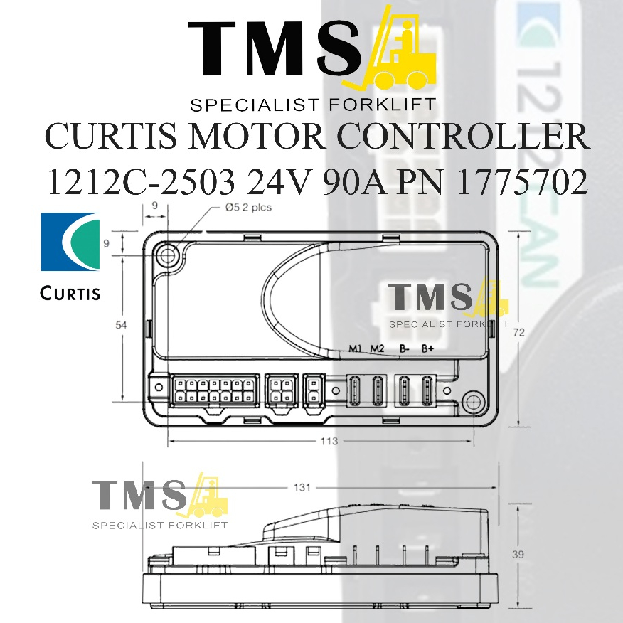 Curtis Motor Controller 1212C-2503 24V 90A 1775702 Hand Stacker Electric - Gambar 6