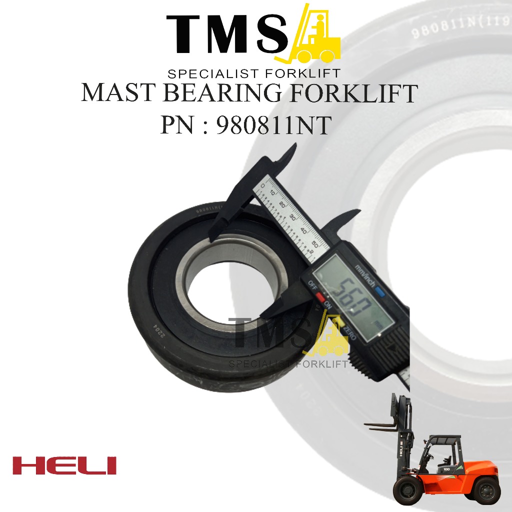 Mast Bearing 980811NT Forklift Heli 5-10 Ton Lonking 119.6x55x34mm - Gambar 4