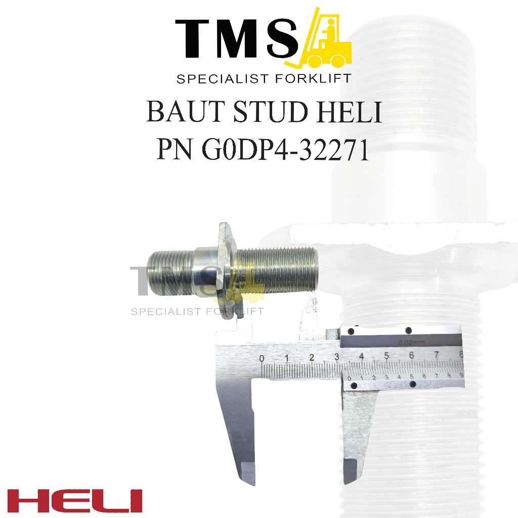BAUT STUD / STUD BOLT HELI G0DP4-32271 - Gambar 4