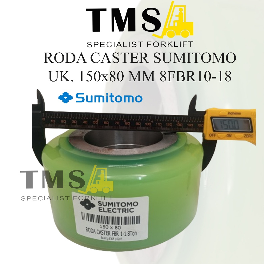 Roda Caster Wheel 150x80 mm Reachtruck SUMITOMO 8FBR10-18 Supporting - Gambar 2