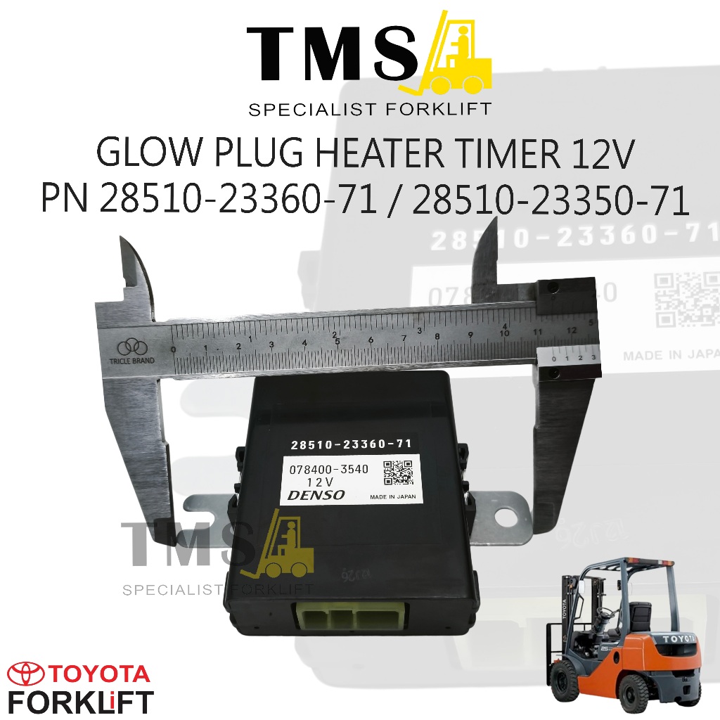 Glow Plug Heater Timer Toyota Forklift 28510-23350-71/28510-23360-71 DENSO 12V Toyota 7FD Series dan Toyota 8FD Series - Gambar 4