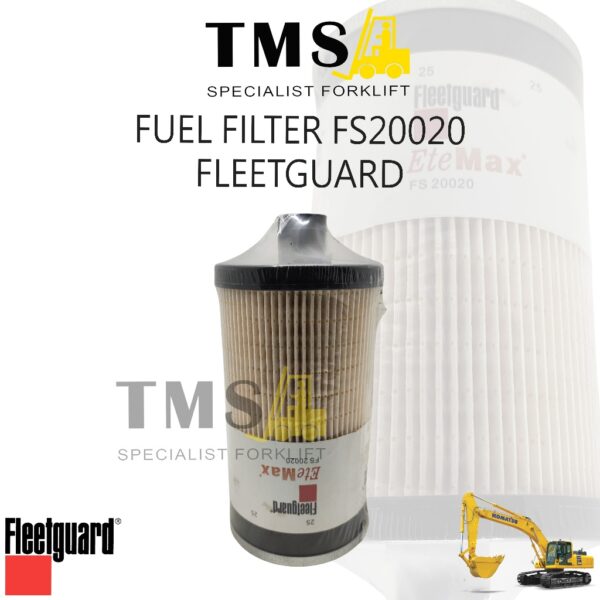Fleetguard Fuel Water Separator FS20020 Filter Solar Excavator Komatsu PC300-8 / PC350-8 Heavy Duty