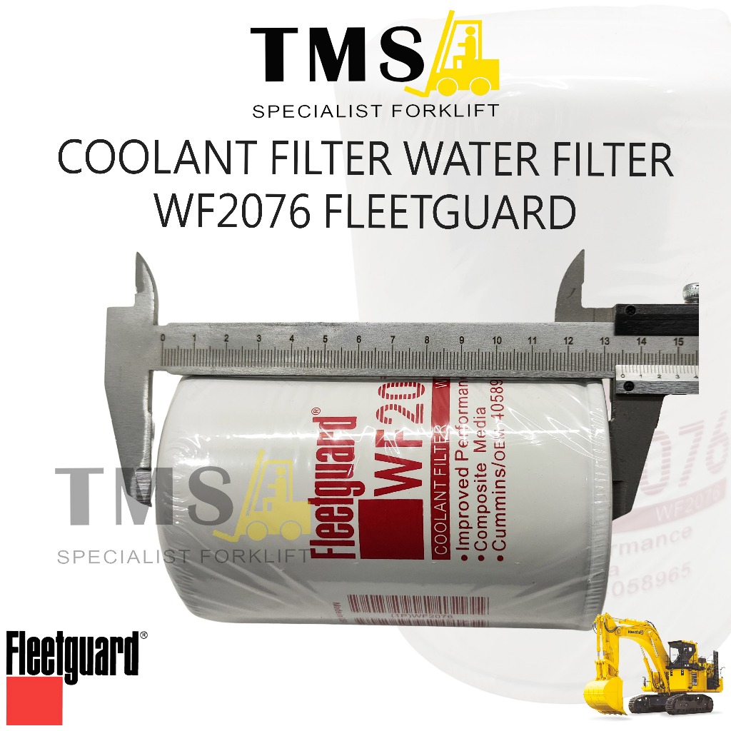 Coolant Filter Fleetguard WF2076 Water Filter Radiator Excavator Komatsu Hitachi Cummins KTA19 KTA38 QSK19 - Gambar 4