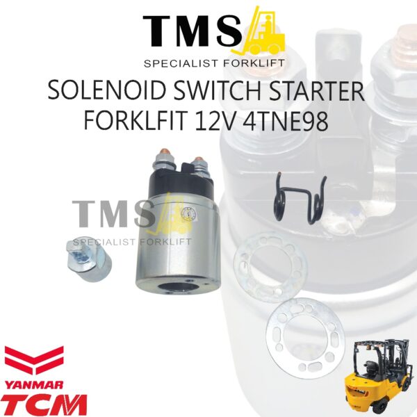 Solenoid Switch Starter Forklift TCM Yanmar 12V 4TNE98 – Magnetic Starter Switch