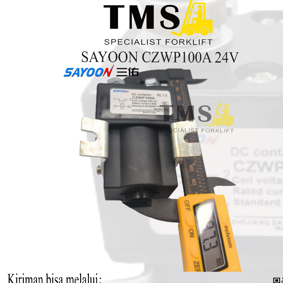 Sayoon Contactor SW80P CZWP100A 100A 24V DC kontaktor Eletric - Gambar 4