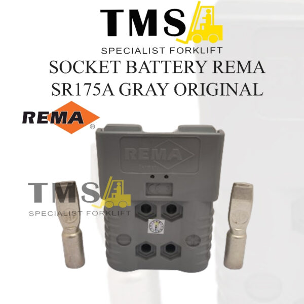 Socket Battery Forklift REMA SR175A Gray Original Rema