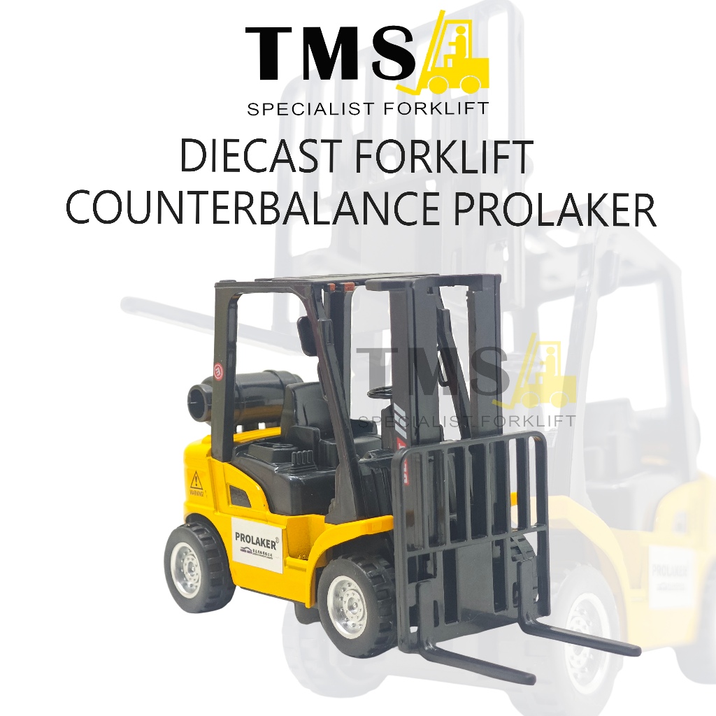 Diecast mainan Counterbalance Prolaker Miniatur Forklift Diecast Model Display Koleksi - Gambar 4
