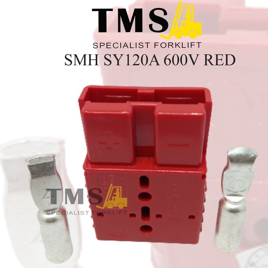 Socket Battery Forklift Eletric SMH SY120A RED Plug not SB Anderson - Gambar 2