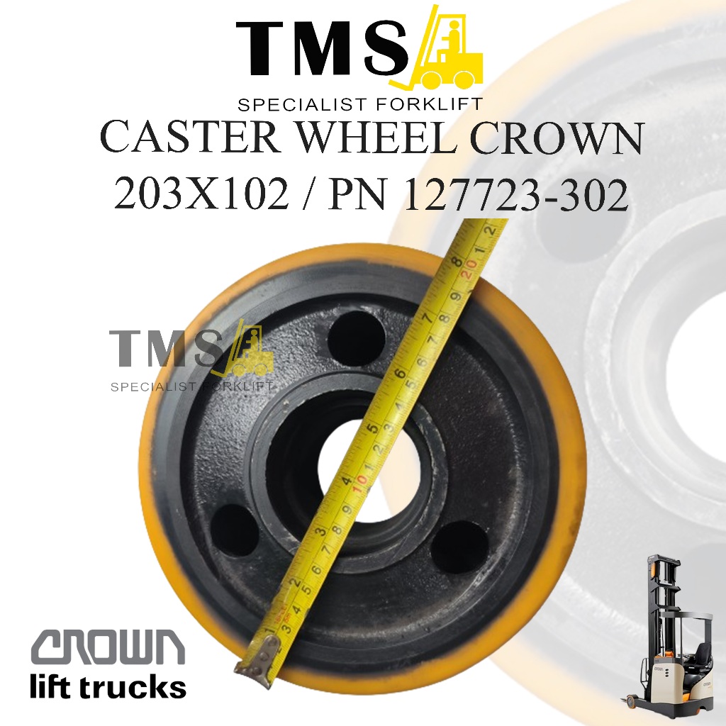 Roda Caster Crown Reachtruck Forklift 203x102 127723-302 127723 Caster Wheel Crown RR5700 RD - Gambar 2