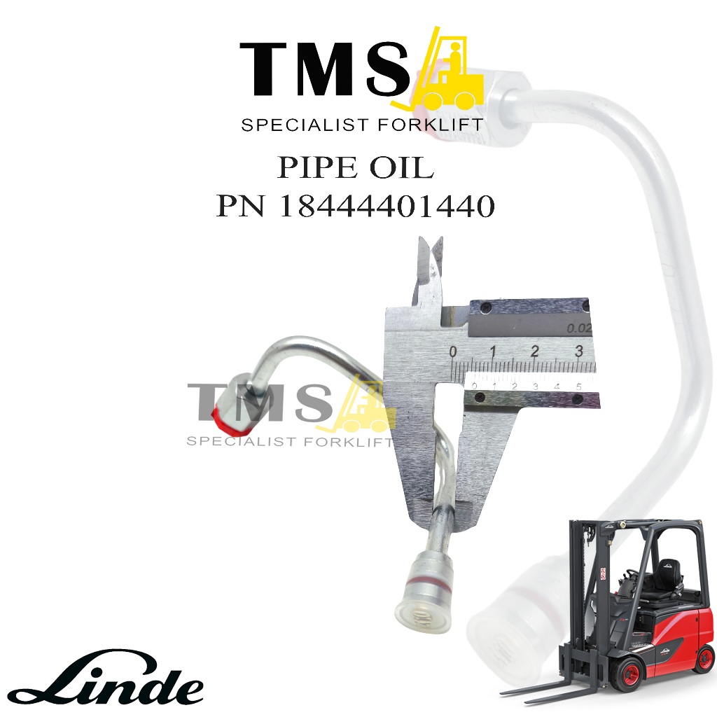 Left Inclined Cylinder Short Tubing 1844401440 for Linde 115-03 Hose Hydraulic Pipa Forklift - Gambar 5