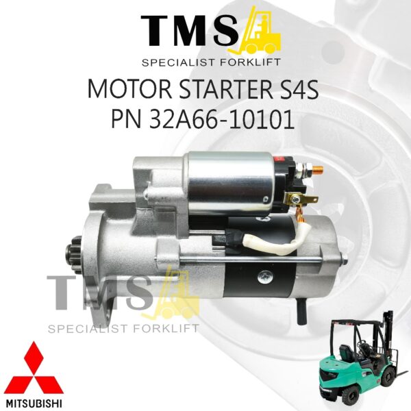 Motor Starter Forklift Mitsubishi S4S Part Number 32A66-10101 12V FD20,FD25,FD30,FD35