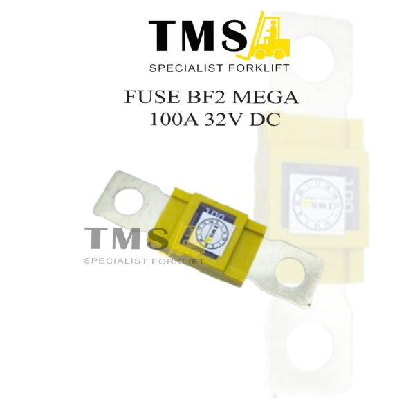 Fuse PEC 100A BF2 Mega For Forklift 32V DC Eletric PN 127TA2079