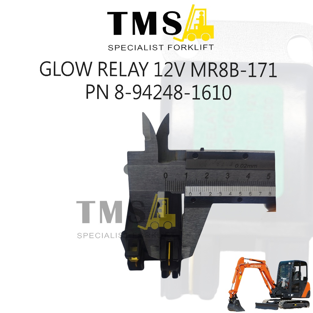 Glow Relay 12V MR8B-171 Part Number 8-94248-161-0 untuk Mesin Diesel Isuzu - Gambar 5