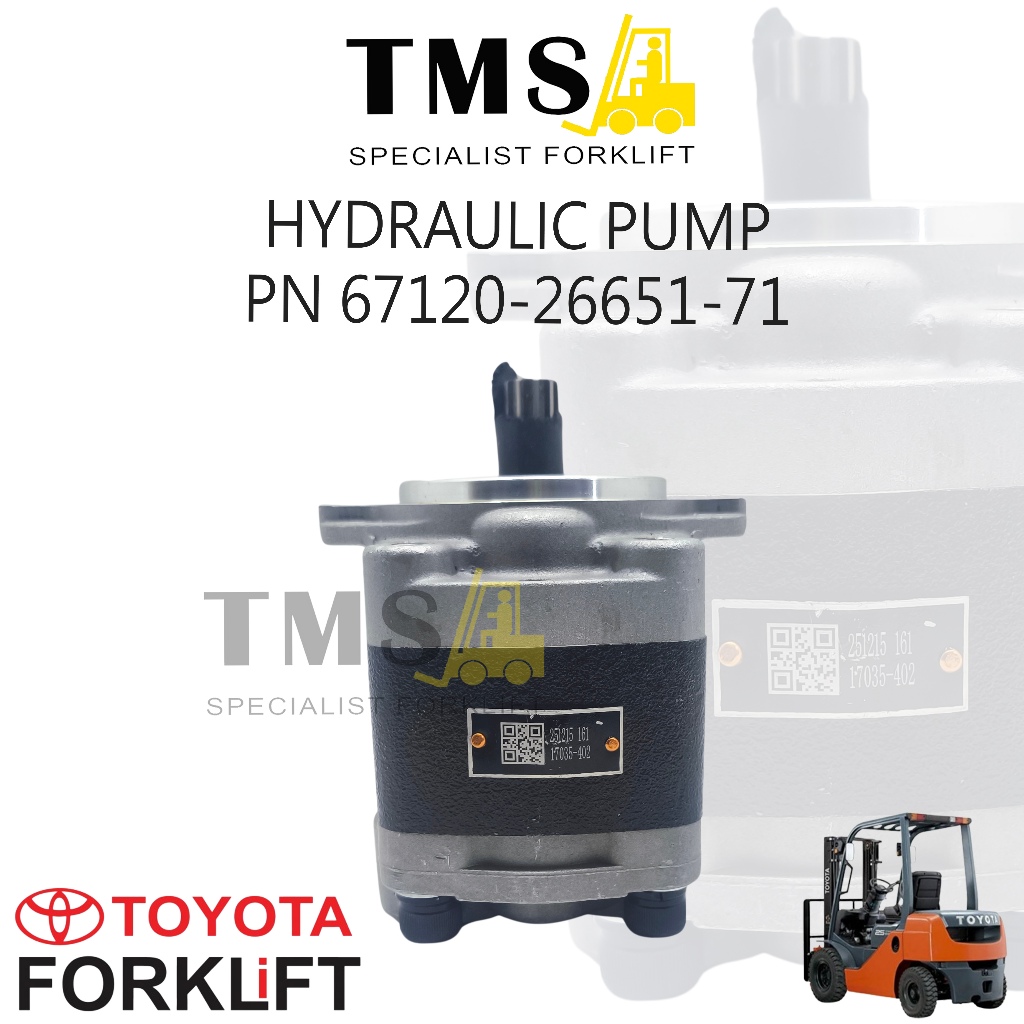 hydraulic Pump Part Number 67120-26651-71 Toyota Forklift Seri 2-3 Ton 8FD - Gambar 2