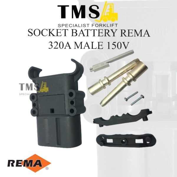 Socket Battery REMA 320A for Forklift - Male