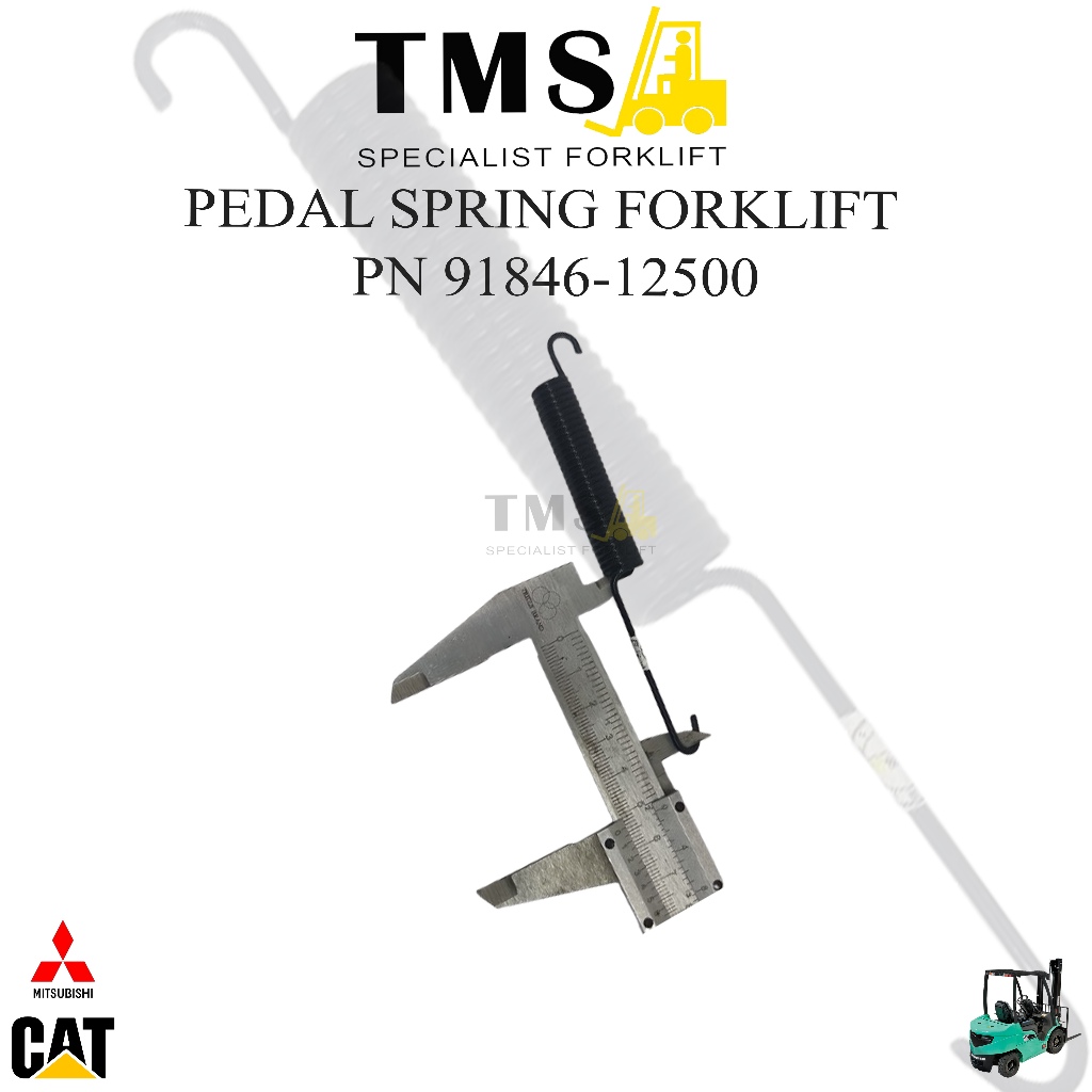 Spring Mitsubishi 91846-12500 Pedal Spring Forklift CAT FD20 - Gambar 2