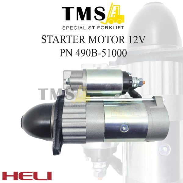 Starter Motor 12V  490B-51000 Xinchai  HELI LONKING BOMAC Starter Forklift
