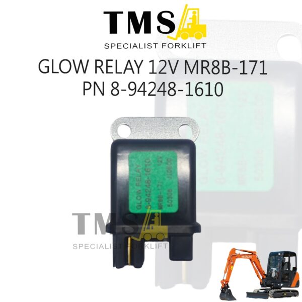 Glow Relay 12V MR8B-171 Part Number 8-94248-161-0 untuk Mesin Diesel Isuzu