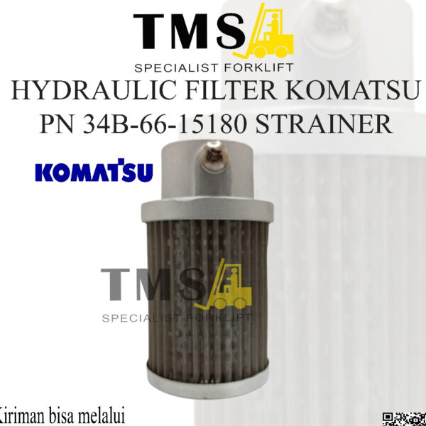 34B-66-15180 Hydraulic Filter Komatsu Forklift Strainer