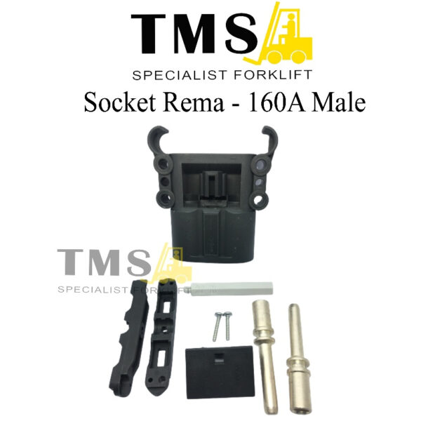 socket battery anderson REMA 160A Male for forklift Grey