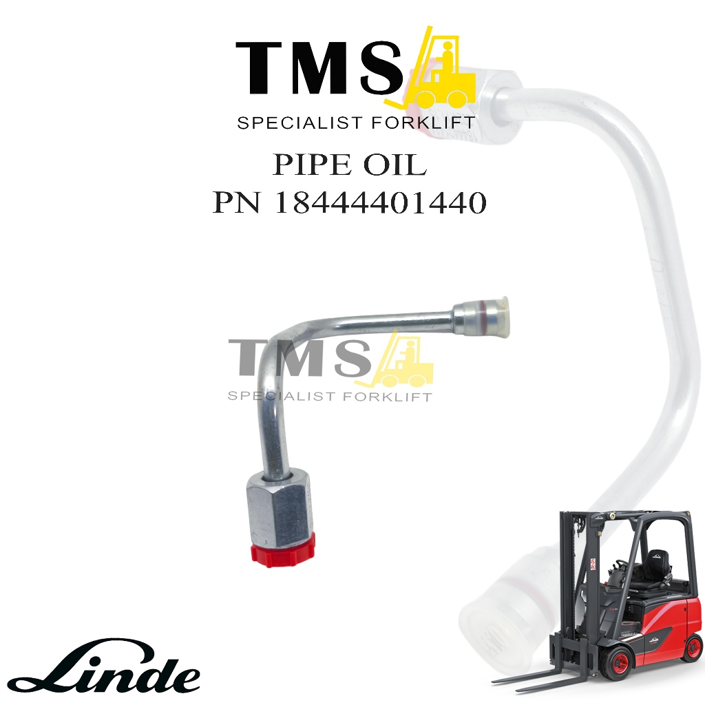 Left Inclined Cylinder Short Tubing 1844401440 for Linde 115-03 Hose Hydraulic Pipa Forklift - Gambar 2
