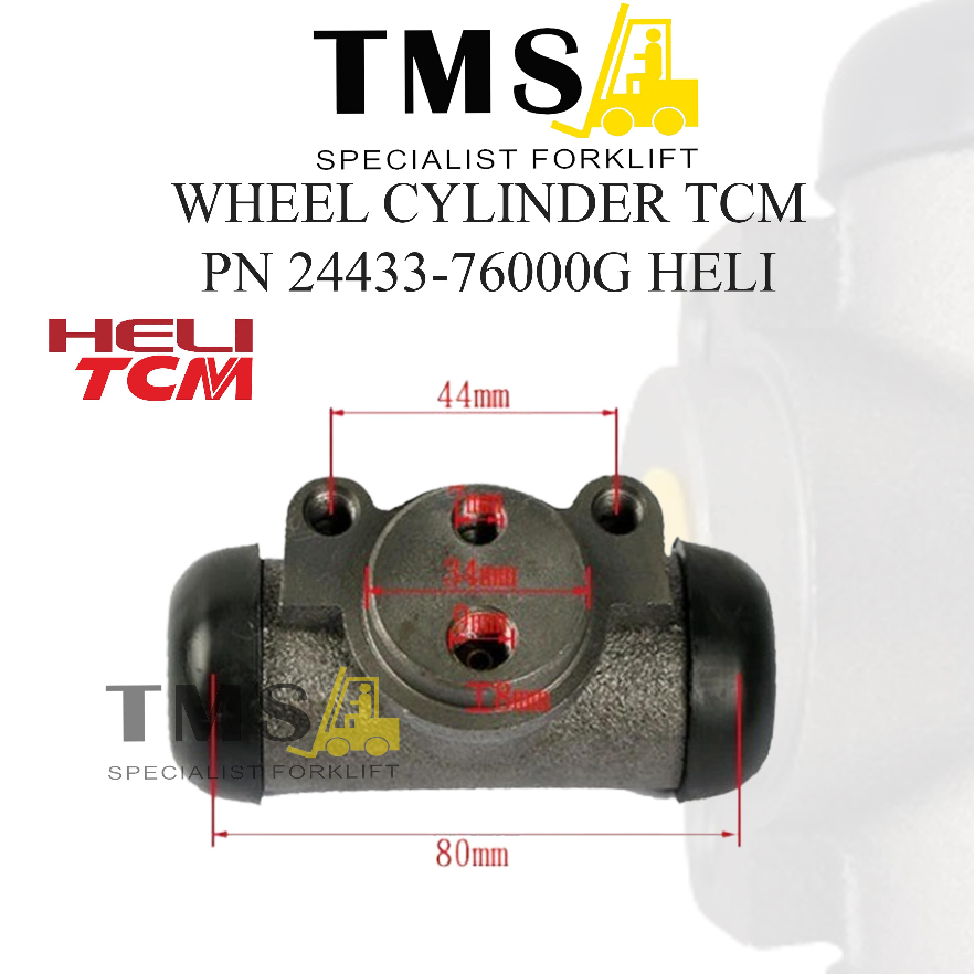 Master Rem HELI 3 Ton Forklift 24433-76000G Wheel Cylinder - Gambar 5
