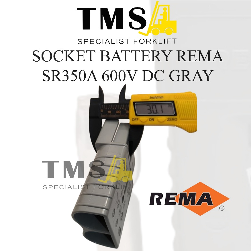 Plug Battery Forklift SR 350 Amp Gray Original Socket Rema - Gambar 5