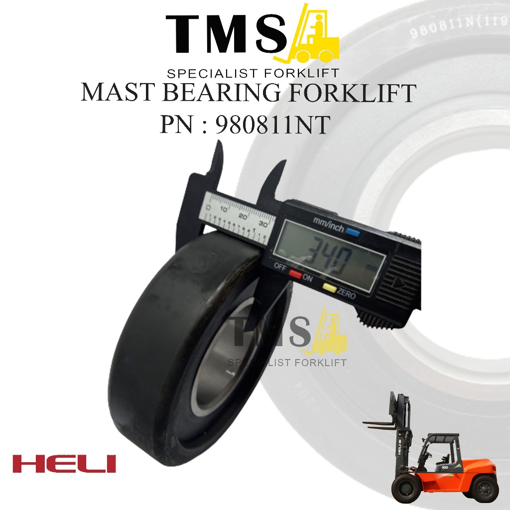 Mast Bearing 980811NT Forklift Heli 5-10 Ton Lonking 119.6x55x34mm - Gambar 5