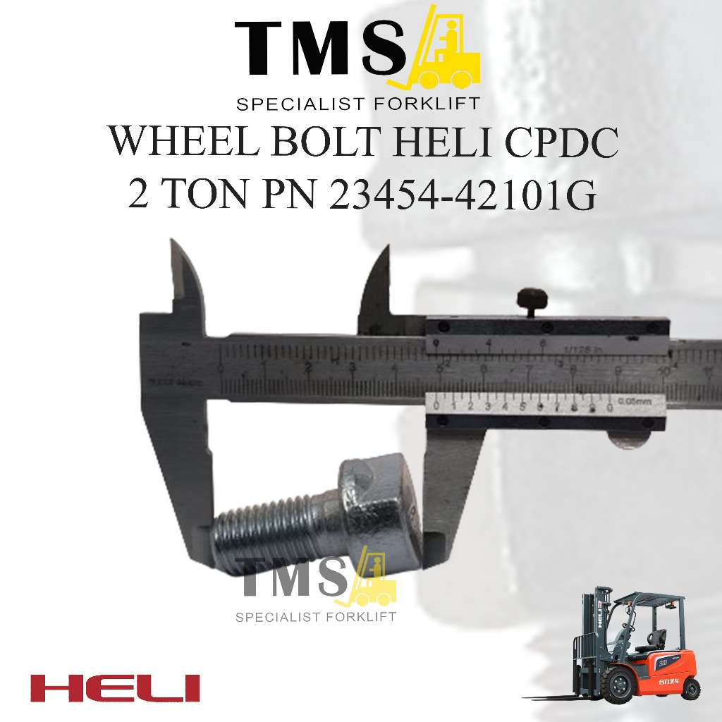 Wheel Bolt Forklift HELI CPCD 2 Ton 23454-42101G Baut & Mur - Gambar 4