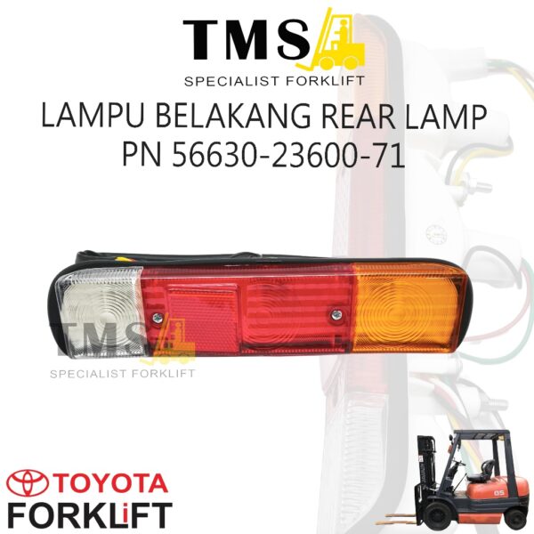 Rear Lamp Lampu Belakang 12 Volt Forklift Toyota Part Number 56630-23600-71